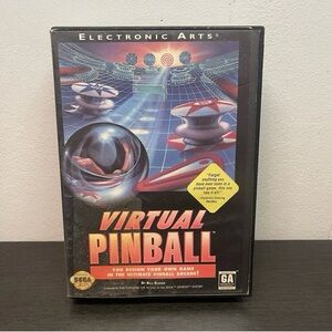Virtual Pinball - Sega Genesis, 1993 - Game In Box - NO MANUAL